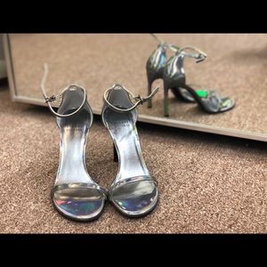 Nudistsong Ankle-Strap Metallic Leather Sandals